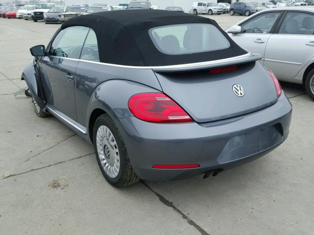 3VW5P7AT9DM826767 - 2013 VOLKSWAGEN BEETLE GRAY photo 3