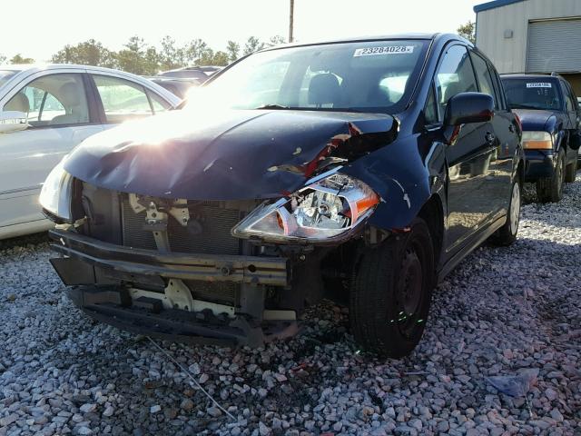 3N1BC1CP3CK247737 - 2012 NISSAN VERSA S BLACK photo 2