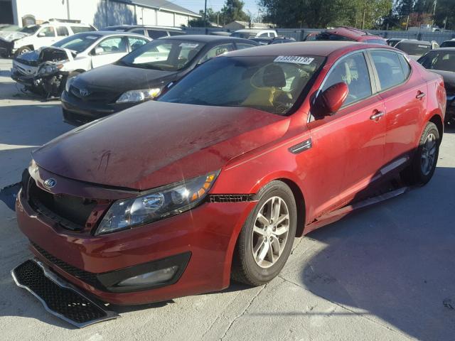 5XXGM4A79DG188575 - 2013 KIA OPTIMA LX RED photo 2