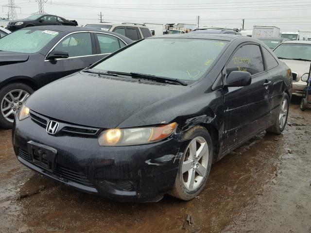 2HGFG12888H522687 - 2008 HONDA CIVIC EX BLACK photo 2