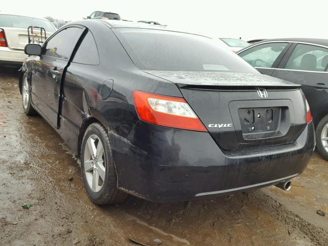 2HGFG12888H522687 - 2008 HONDA CIVIC EX BLACK photo 3