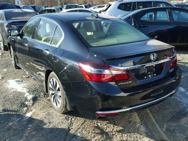 JHMCR6F76HC011023 - 2017 HONDA ACCORD HYB BLACK photo 3