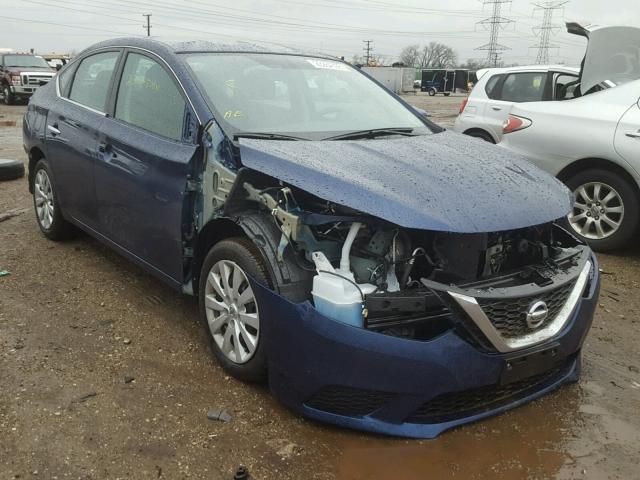 3N1AB7AP1HY295259 - 2017 NISSAN SENTRA S BLUE photo 1