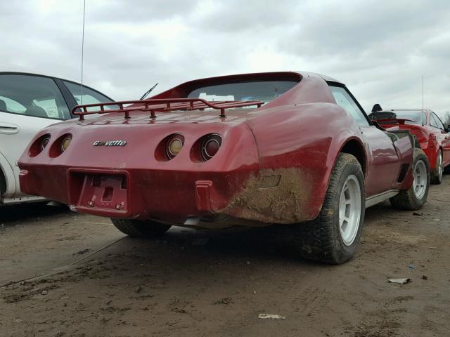 1Z37L7S401486 - 1977 CHEVROLET CORVETTE RED photo 4