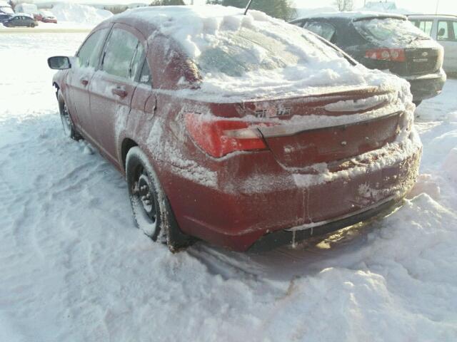 1C3CCBAB6CN274282 - 2012 CHRYSLER 200 LX RED photo 3