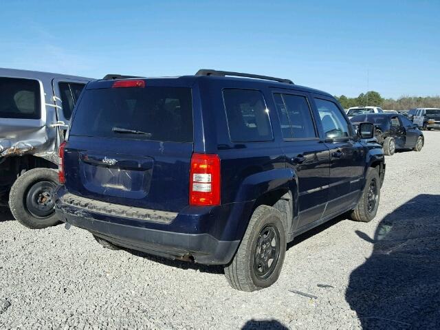 1C4NJPBA2ED601167 - 2014 JEEP PATRIOT SP BLUE photo 4