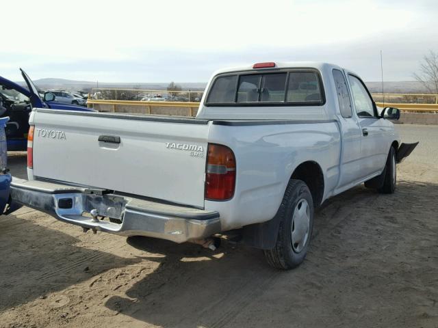 4TAVL52N4XZ425600 - 1999 TOYOTA TACOMA XTR WHITE photo 4