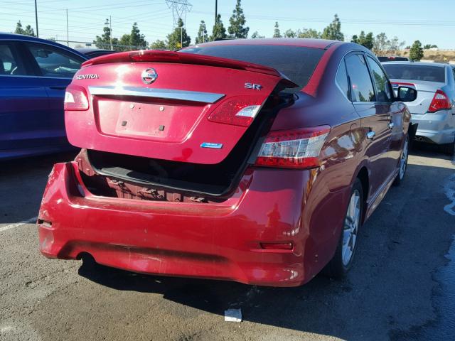 3N1AB7AP2DL778976 - 2013 NISSAN SENTRA S RED photo 4