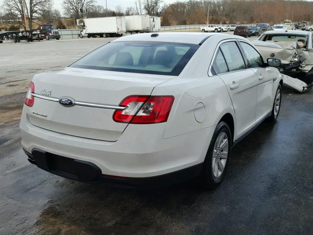 1FAHP2DWXCG103372 - 2012 FORD TAURUS SE WHITE photo 4