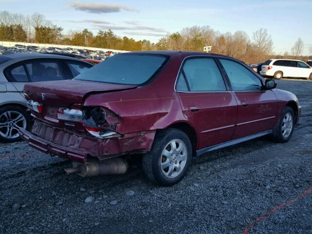 1HGCG56722A145341 - 2002 HONDA ACCORD SE MAROON photo 4