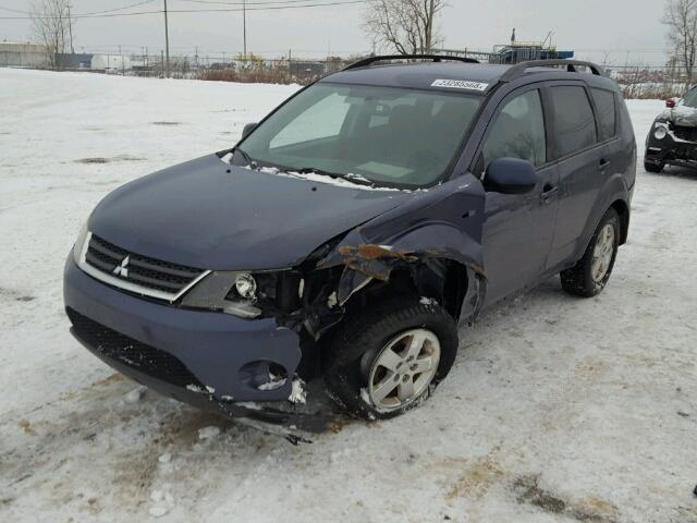 JA4LT21W69Z603282 - 2009 MITSUBISHI OUTLANDER BLUE photo 2