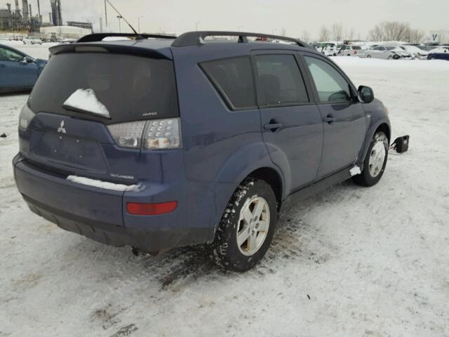 JA4LT21W69Z603282 - 2009 MITSUBISHI OUTLANDER BLUE photo 4