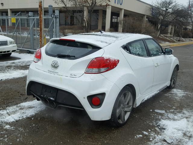 KMHTC6AE2DU108891 - 2013 HYUNDAI VELOSTER T WHITE photo 4