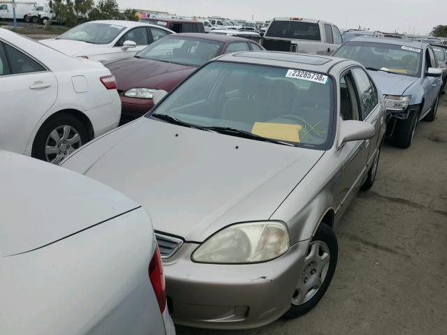 1HGEJ8648YL055979 - 2000 HONDA CIVIC EX ოქროსფერი ფოტო 2