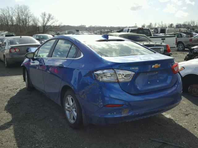 1G1BE5SM7G7257268 - 2016 CHEVROLET CRUZE LT BLUE photo 3