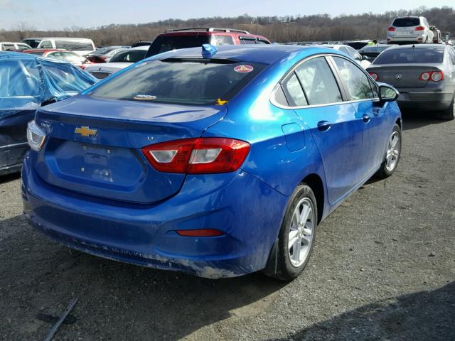 1G1BE5SM7G7257268 - 2016 CHEVROLET CRUZE LT BLUE photo 4