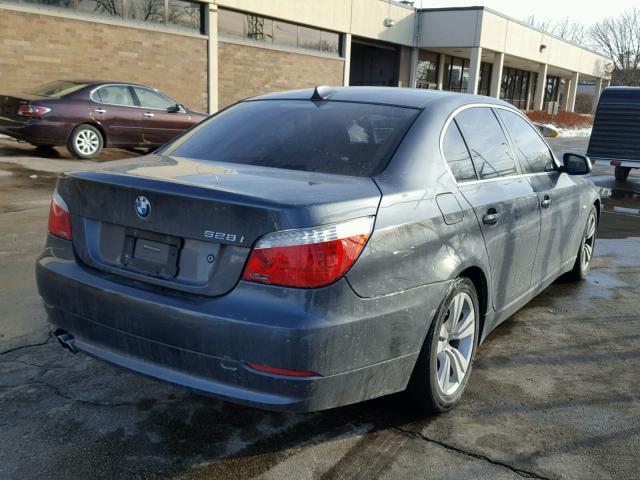 WBANU5C5XAC363739 - 2010 BMW 528 I GRAY photo 4