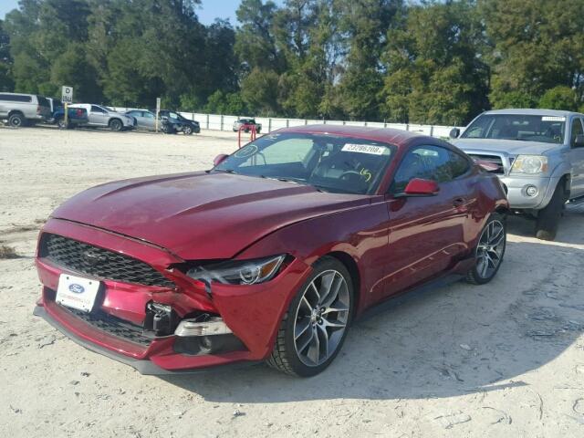 1FA6P8TH1G5218313 - 2016 FORD MUSTANG RED photo 2