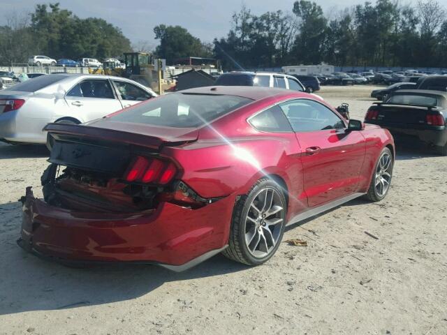 1FA6P8TH1G5218313 - 2016 FORD MUSTANG RED photo 4