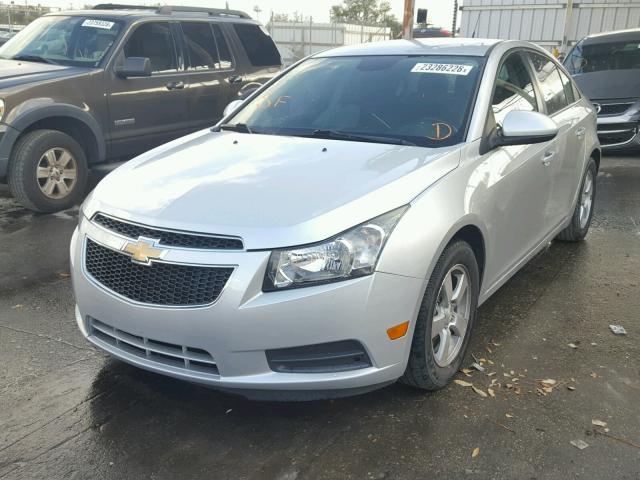 1G1PF5SC6C7394366 - 2012 CHEVROLET CRUZE LT SILVER photo 2