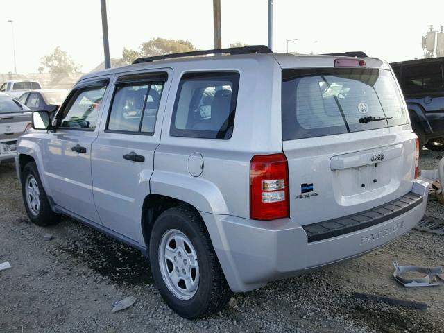 1J8FF28W07D392650 - 2007 JEEP PATRIOT SP SILVER photo 3