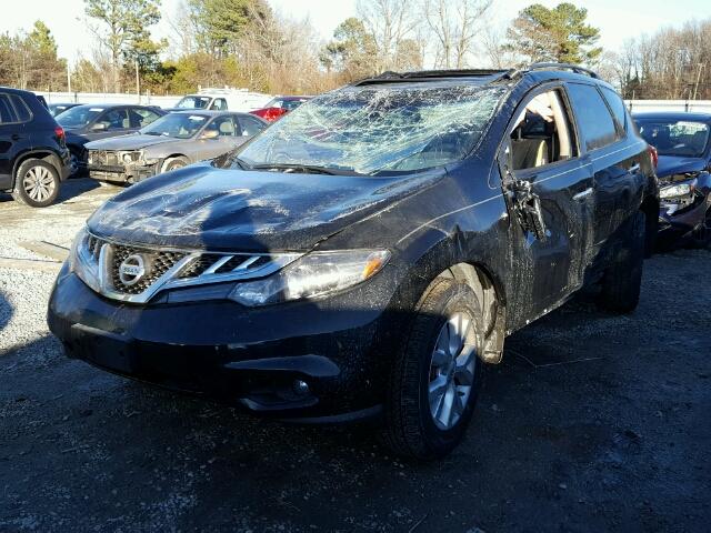 JN8AZ1MU0EW416670 - 2014 NISSAN MURANO S BLACK photo 2