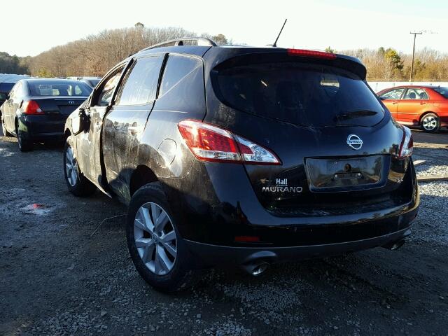 JN8AZ1MU0EW416670 - 2014 NISSAN MURANO S BLACK photo 3