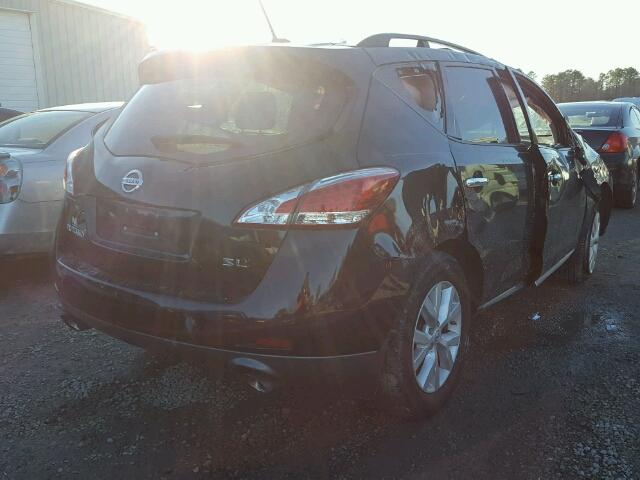 JN8AZ1MU0EW416670 - 2014 NISSAN MURANO S BLACK photo 4