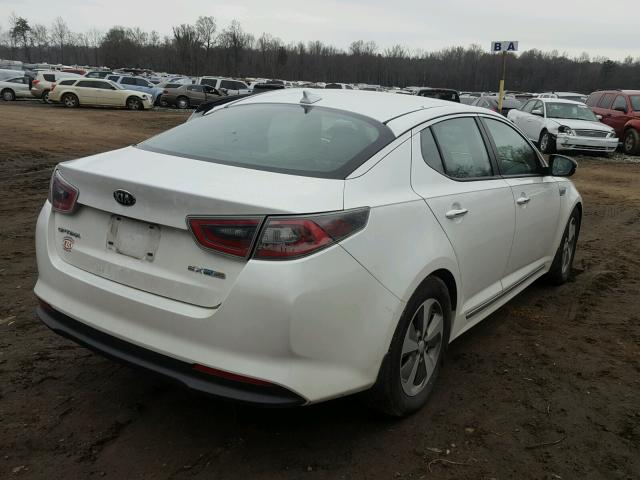 KNAGN4AD3E5065487 - 2014 KIA OPTIMA HYB WHITE photo 4