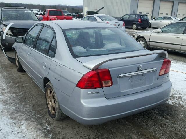 1HGES26721L003323 - 2001 HONDA CIVIC EX ვერცხლისფერი ფოტო 3