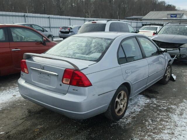 1HGES26721L003323 - 2001 HONDA CIVIC EX ვერცხლისფერი ფოტო 4