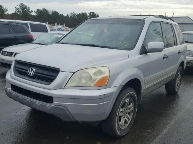 2HKYF18543H598088 - 2003 HONDA PILOT EXL SILVER photo 2