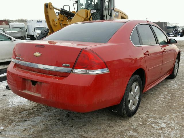 2G1WG5EK0B1259102 - 2011 CHEVROLET IMPALA LT RED photo 4