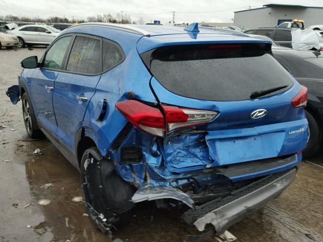 KM8J33A29GU230972 - 2016 HYUNDAI TUCSON LIM BLUE photo 3