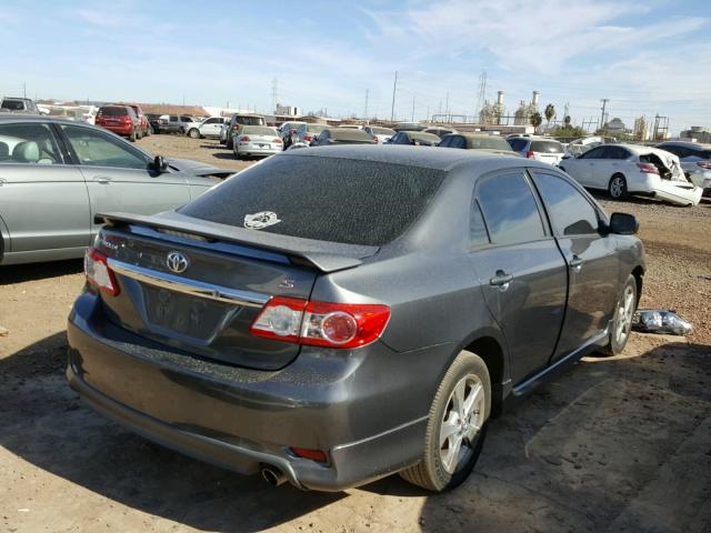 2T1BU4EE2BC554190 - 2011 TOYOTA COROLLA BA GRAY photo 4