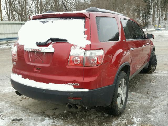 1GKKVRED3CJ189708 - 2012 GMC ACADIA SLT მუქწითელი ფოტო 4