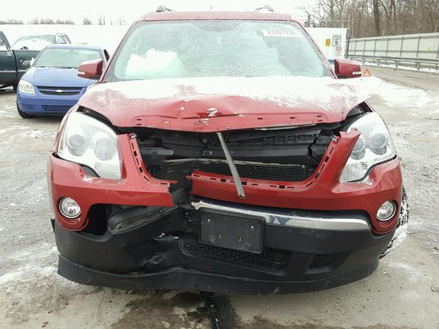 1GKKVRED3CJ189708 - 2012 GMC ACADIA SLT მუქწითელი ფოტო 9