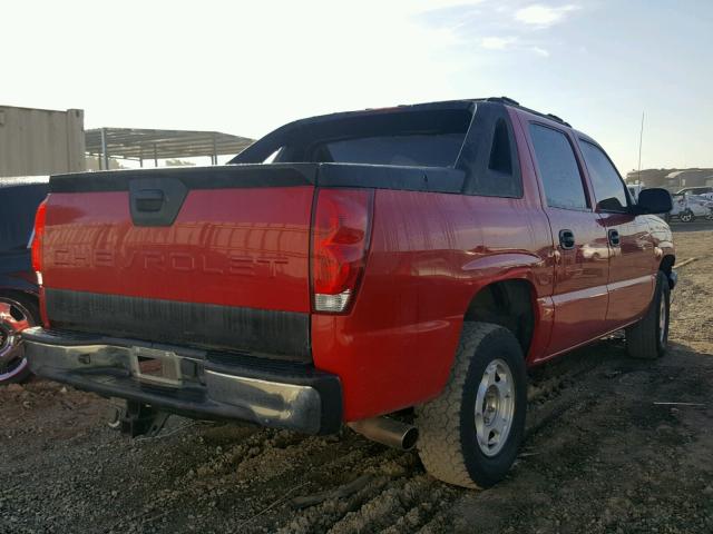 3GNEC12Z15G193347 - 2005 CHEVROLET AVALANCHE RED photo 4