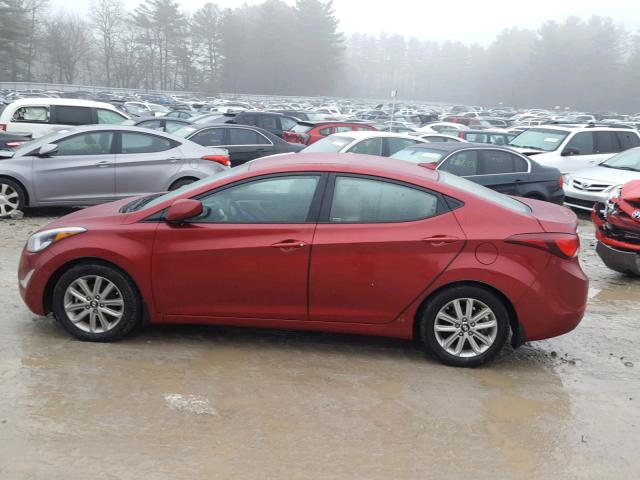 5NPDH4AE3GH758651 - 2016 HYUNDAI ELANTRA SE RED photo 9