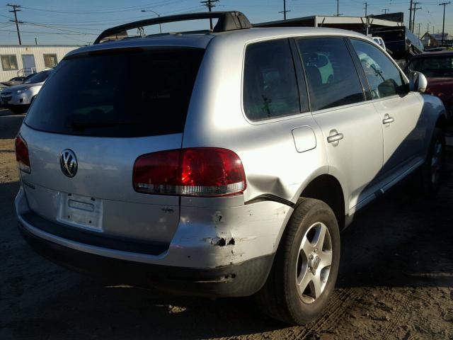 WVGBC67L14D025230 - 2004 VOLKSWAGEN TOUAREG 3. SILVER photo 4