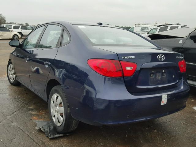 KMHDU46D79U599438 - 2009 HYUNDAI ELANTRA GL BLUE photo 3