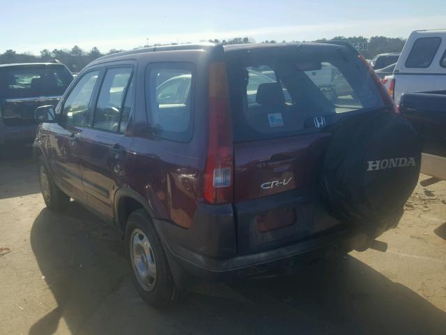 JHLRD68424C014527 - 2004 HONDA CR-V LX RED photo 3