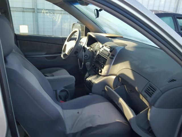 5TDZK23C47S016695 - 2007 TOYOTA SIENNA CE SILVER photo 5