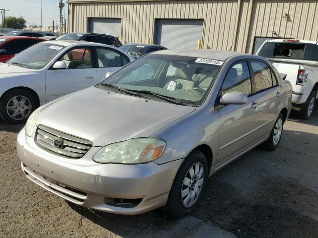 1NXBR32E43Z185221 - 2003 TOYOTA COROLLA CE SILVER photo 2