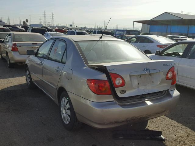 1NXBR32E43Z185221 - 2003 TOYOTA COROLLA CE SILVER photo 3