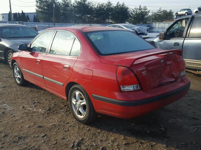 KMHDN45D73U535082 - 2003 HYUNDAI ELANTRA GL RED photo 3