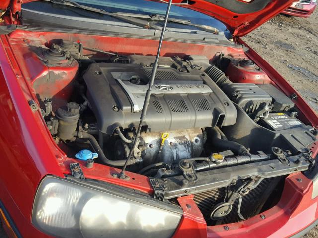 KMHDN45D73U535082 - 2003 HYUNDAI ELANTRA GL RED photo 7