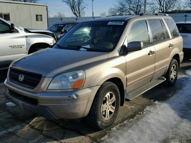 2HKYF18553H526672 - 2003 HONDA PILOT EXL TAN photo 2