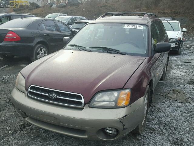 4S3BH665117624969 - 2001 SUBARU LEGACY OUT MAROON photo 2