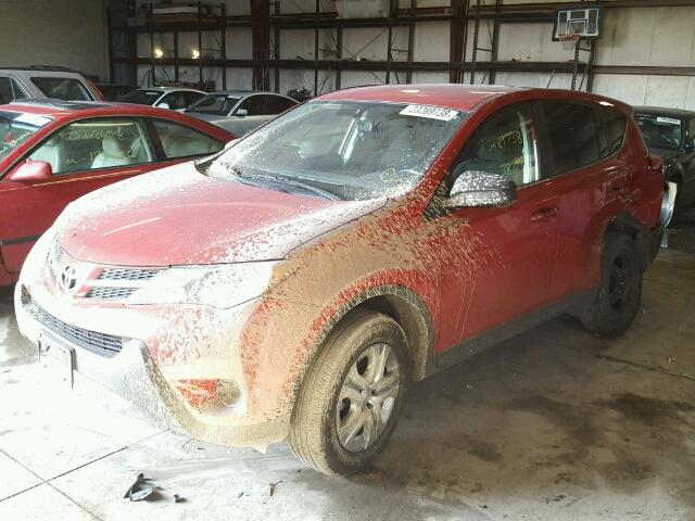 JTMBFREV7ED055478 - 2014 TOYOTA RAV4 LE RED photo 2